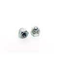 Domed nut M8 nyloc (13mm) -zinc-