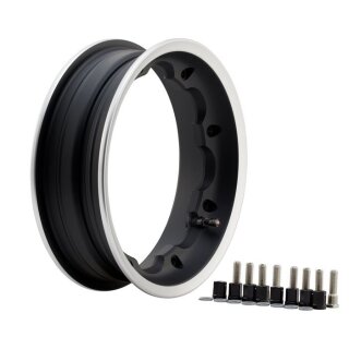 Wheel rim "SIP-Octopus" tubeless alloy black/polished Series 1-3/DL/GP