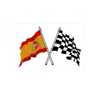 Aufkleber "Crossed flags" Spanien (100x60mm)